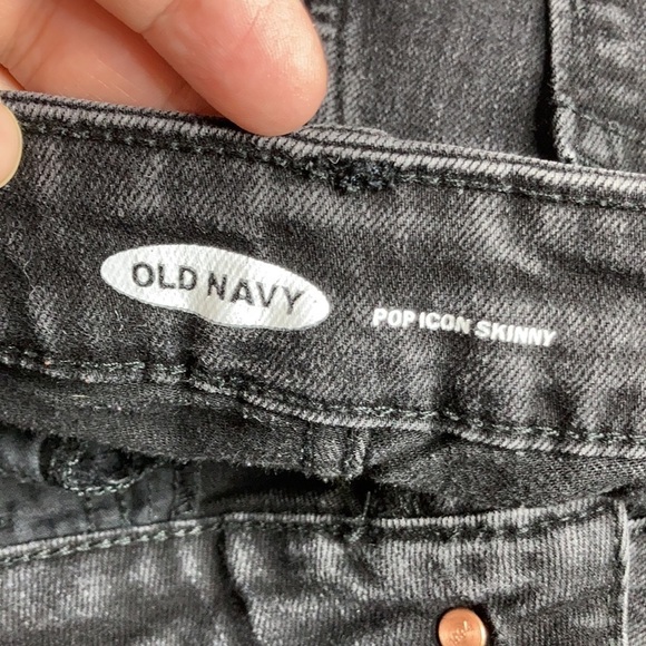 Old Navy pop icon skinny black jeans size 10S - Picture 6 of 8